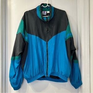 Vintage 100% Silk Geometric Lightweight Jacket